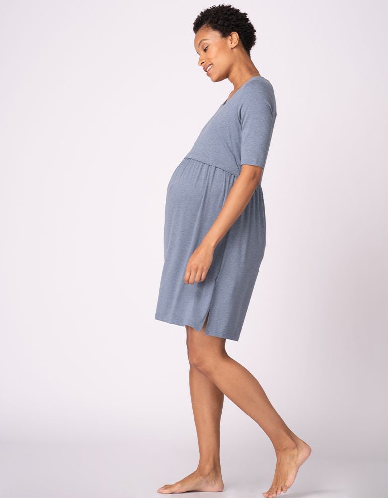 Stretch Jersey Maternity &amp; Nursing Nighties – Twin Pack | Women Seraphine Sleepwear