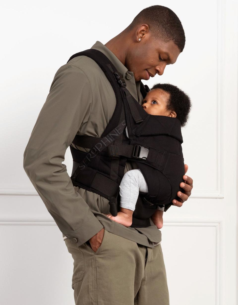The CARIPOD™ Baby Carrier - Black Cotton Canvas | Baby Seraphine CARIPOD™