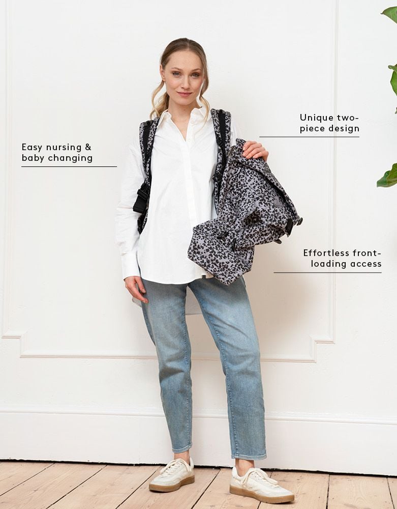 The CARIPOD™ Baby Carrier - Canvas Animal Print | Baby Seraphine CARIPOD™