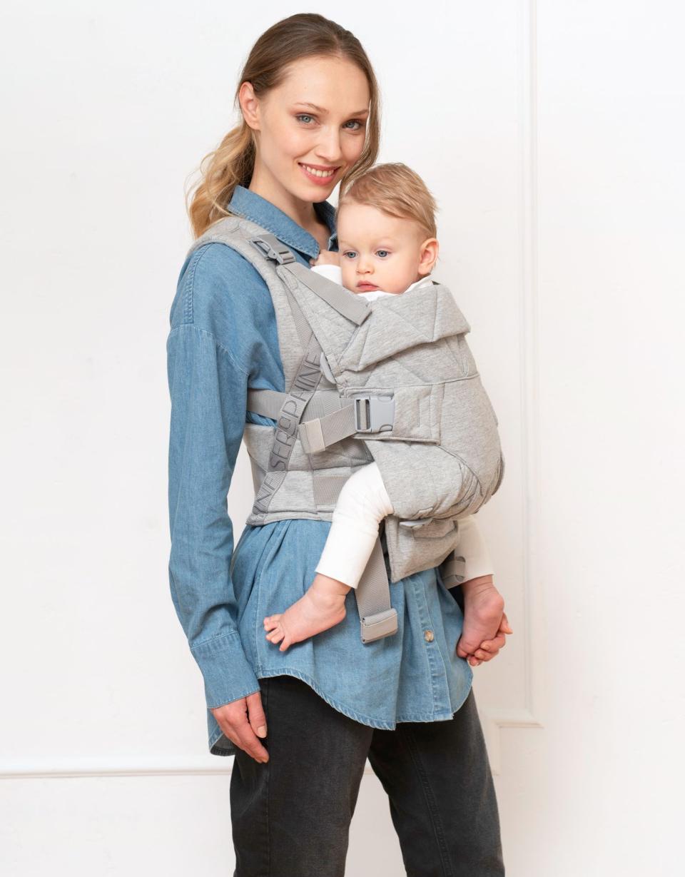 The CARIPOD™ Baby Carrier – Grey Marl Jersey | Baby Seraphine CARIPOD™