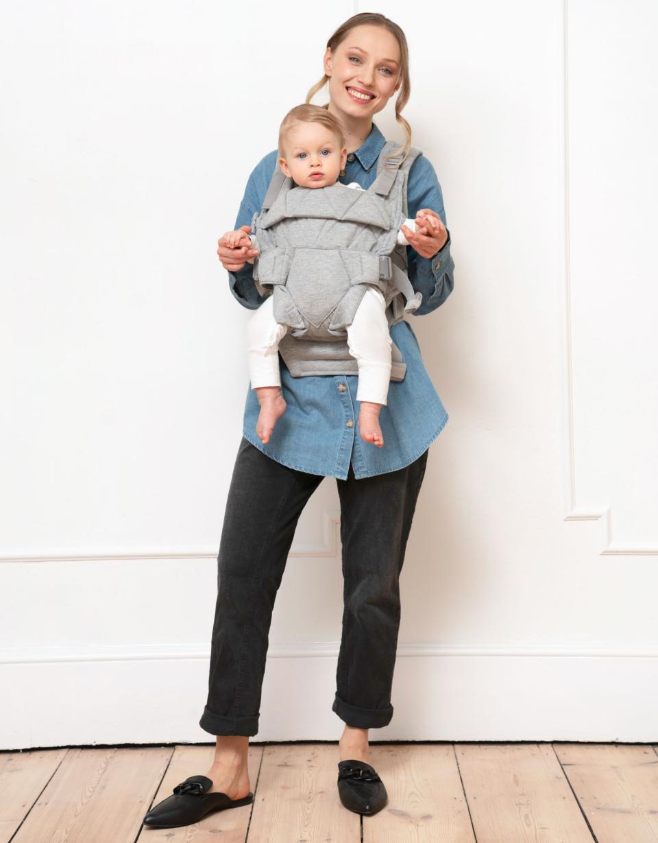 The CARIPOD™ Baby Carrier – Grey Marl Jersey | Baby Seraphine CARIPOD™