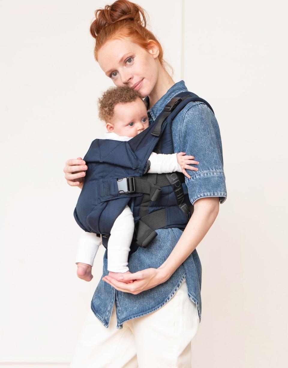 The CARIPOD™ Baby Carrier - Navy Cotton Canvas | Baby Seraphine CARIPOD™