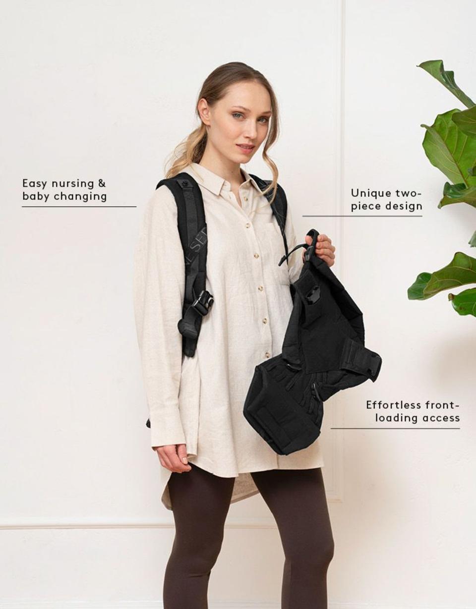 The CARIPOD™ Baby Carrier - Navy Cotton Canvas | Baby Seraphine CARIPOD™