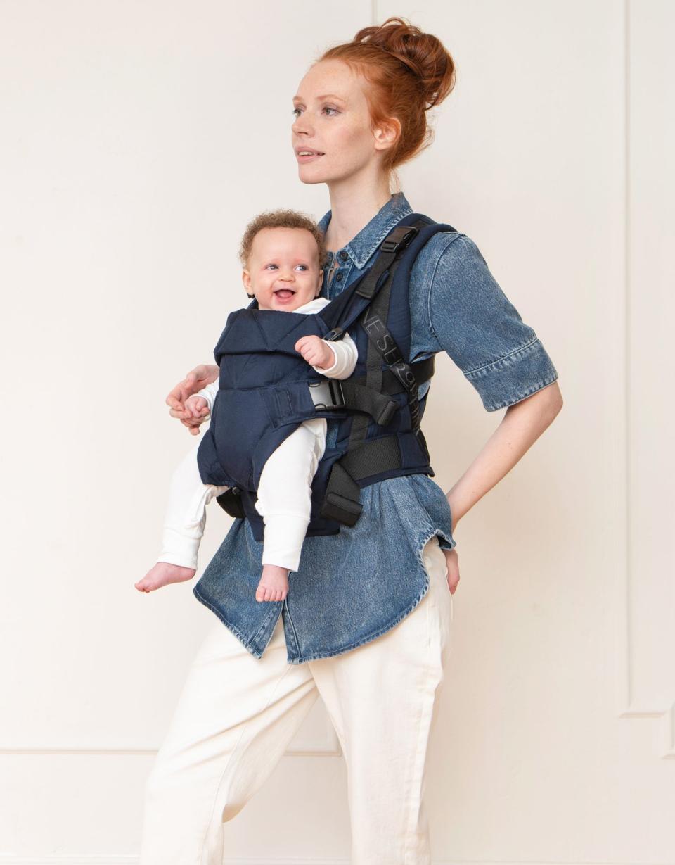 The CARIPOD™ Baby Carrier - Navy Cotton Canvas | Baby Seraphine CARIPOD™
