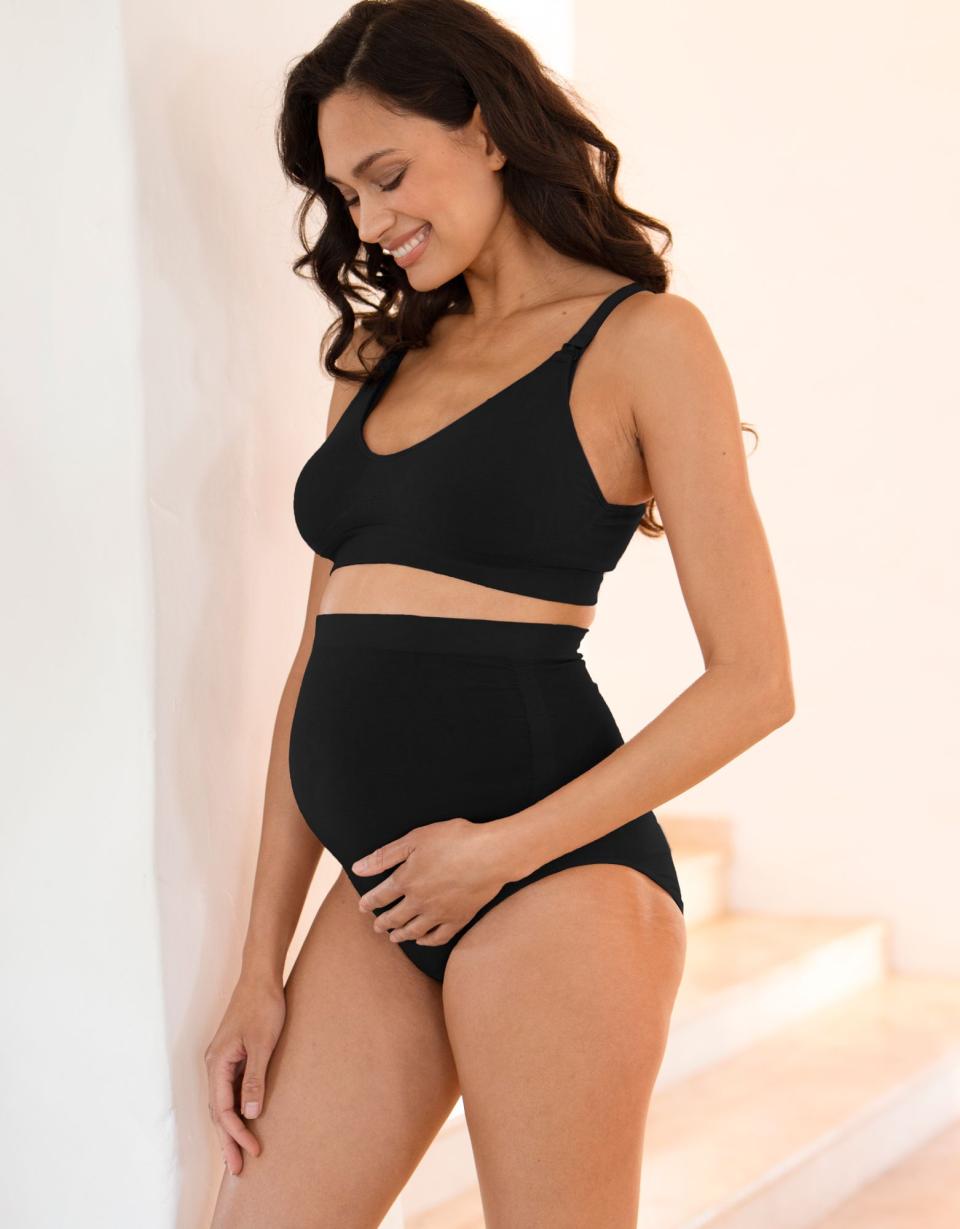 Twin Pack Bamboo Over Bump Maternity Briefs - Black | Women Seraphine Essentials