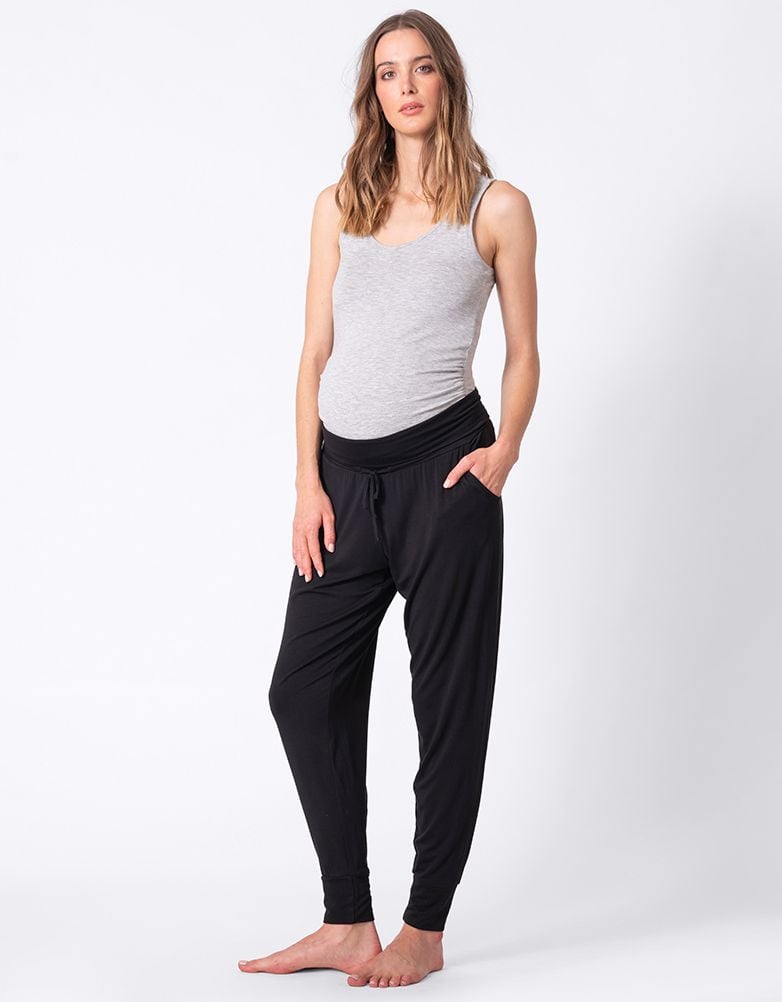 Twin Pack Maternity Lounge Pants – Grey &amp; Black | Women Seraphine Kits &amp; Sets