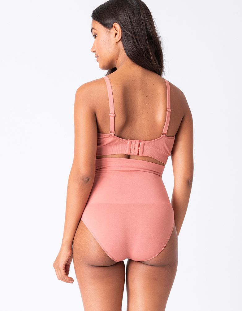 Twin Pack Post Maternity Shaping Briefs – Black &amp; Terracotta | Women Seraphine Essentials