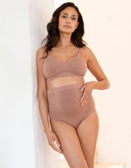 Twin Pack Seamless Bamboo Maternity-To-Nursing Bras - Cappuccino | Women Seraphine Lingerie &amp; Shapewear