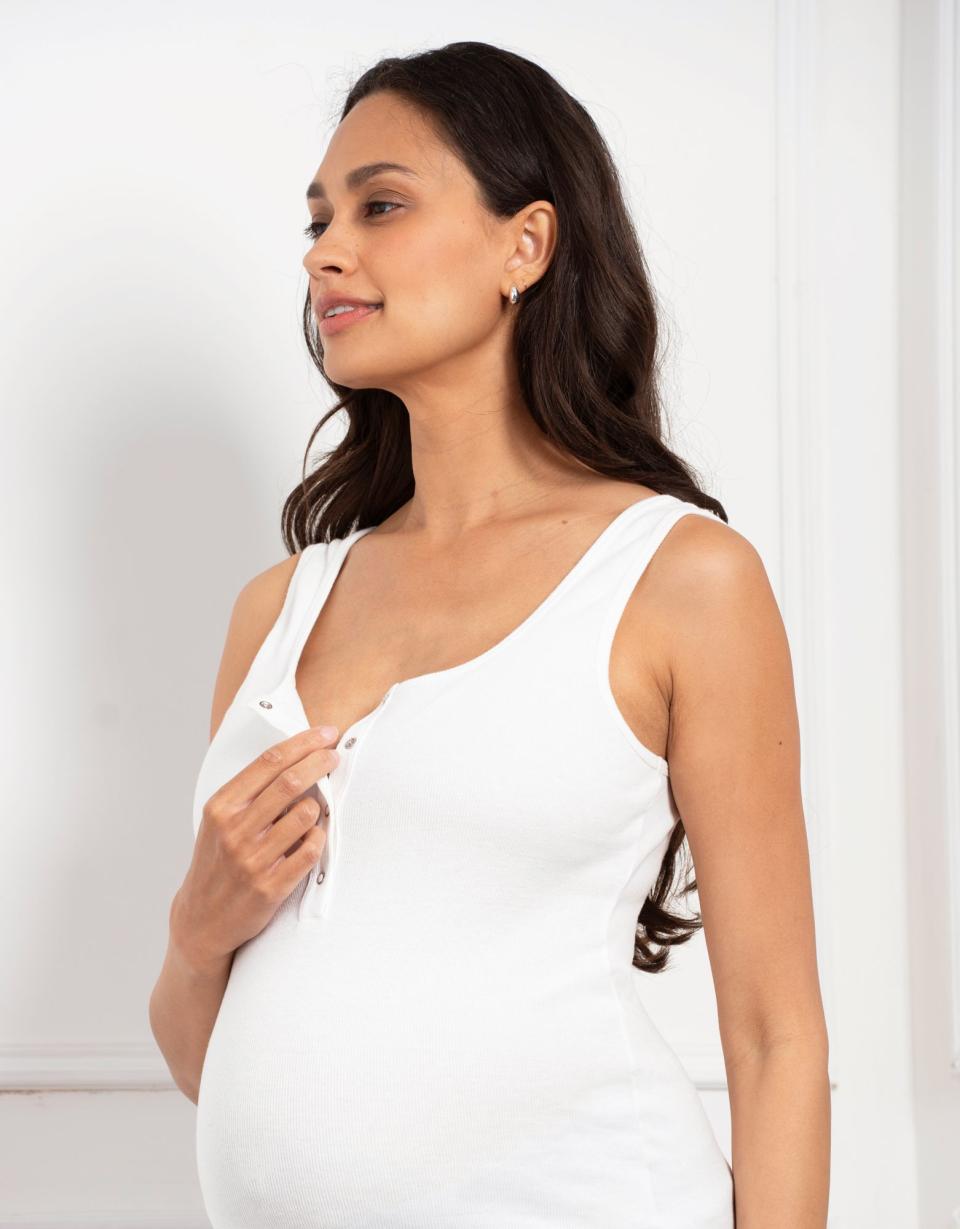 Woven Shorts &amp; Vest Pyjama Maternity-To-Nursing Set | Women Seraphine Sleepwear